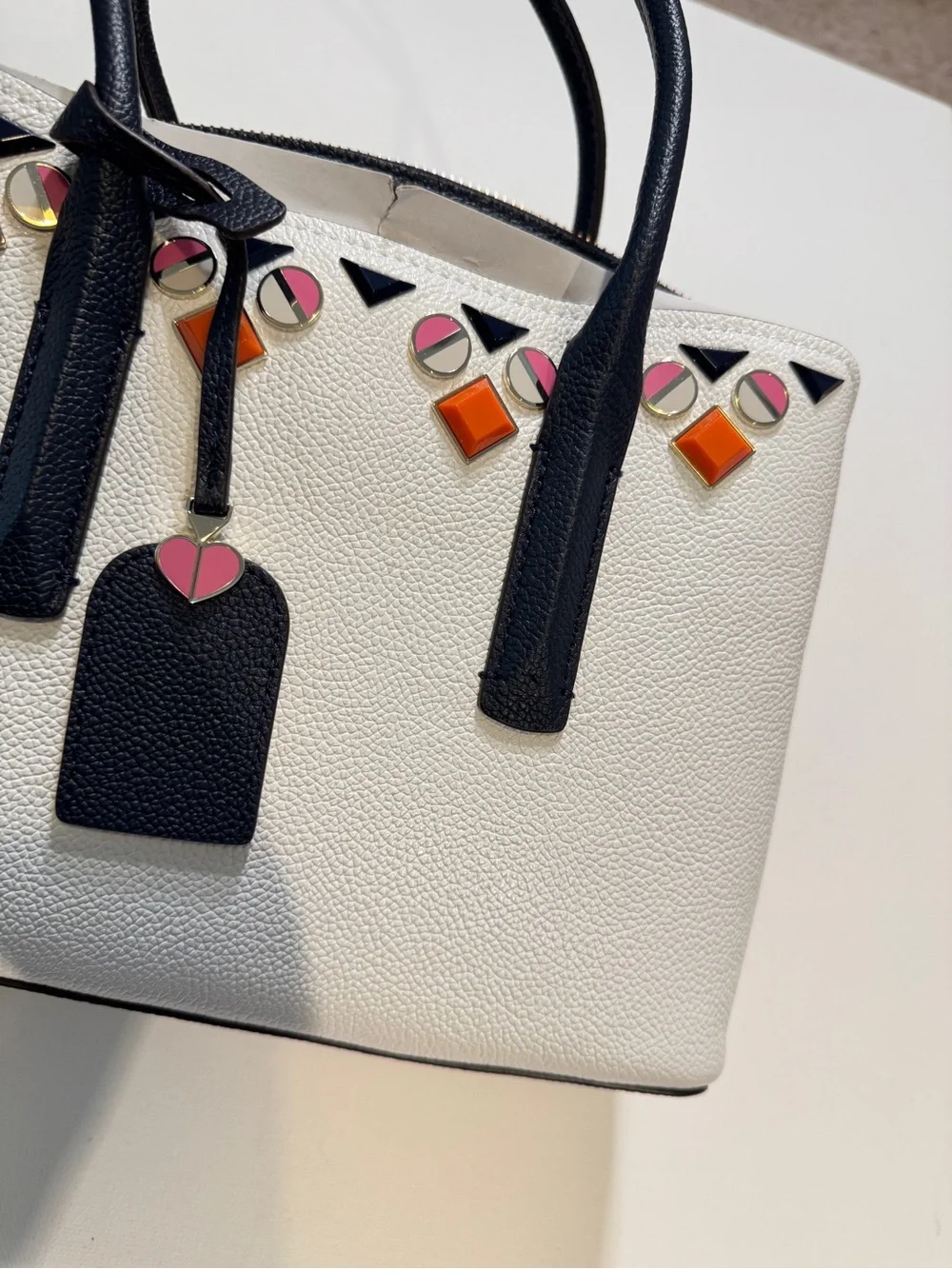 NWT Kate Spade Medium Margaux Jeweled Leather Satchel Handbag